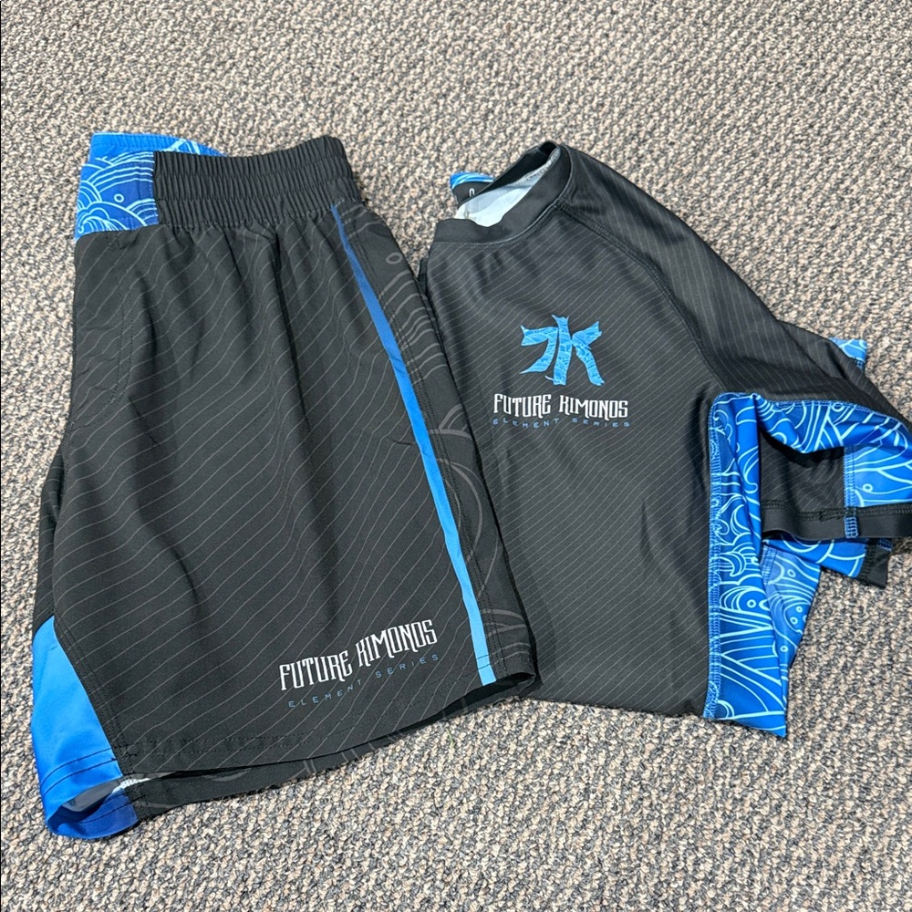 Black and Blue Future Kimono Set NEVER BEEN USED